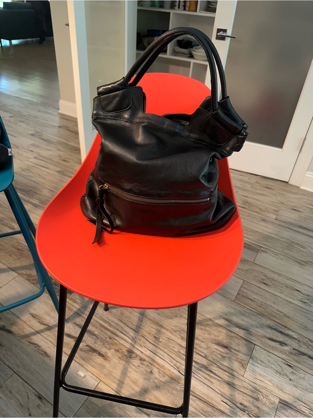 Foley + Corinna Black Leather Shoulder Bag